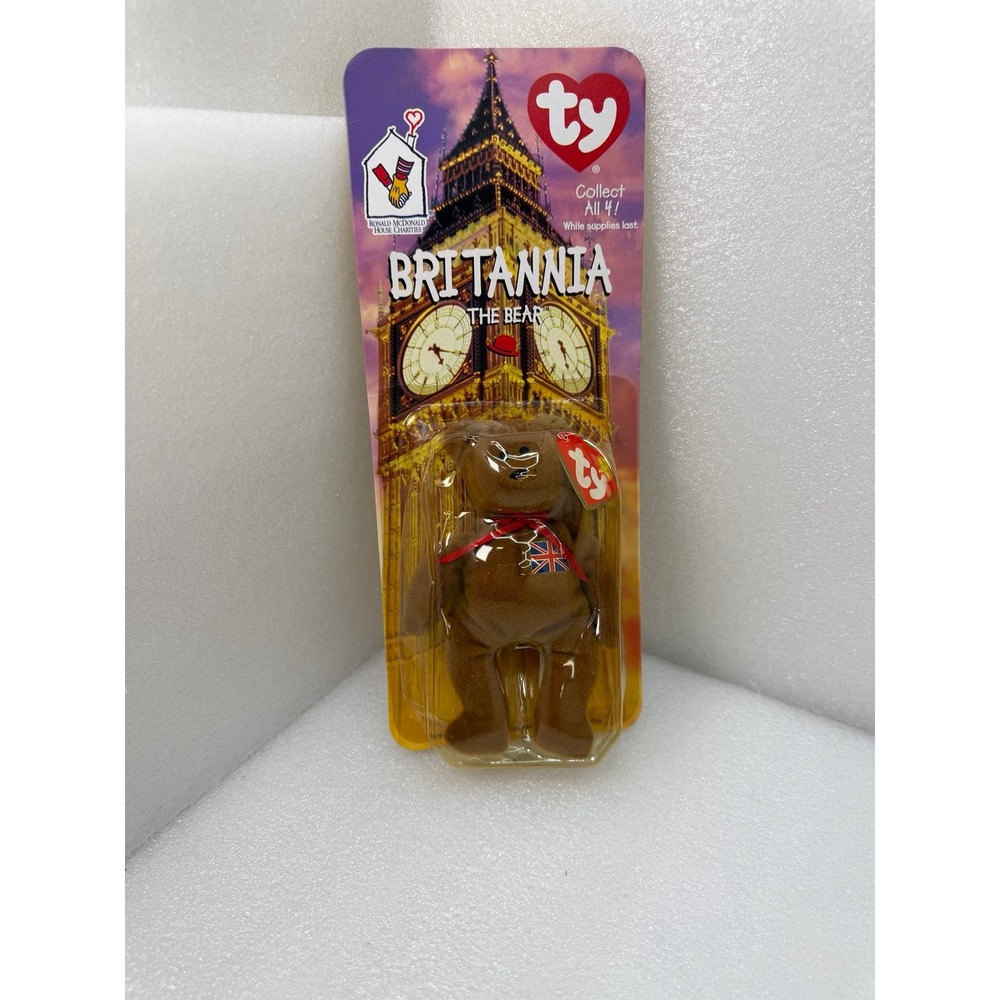 Vintage 1999 Ty Teenie Beanie Babies Britannia The Bear Great Britain McDonald's